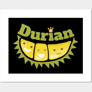 Cute Durian King of Tropical Fruits Posters and Art